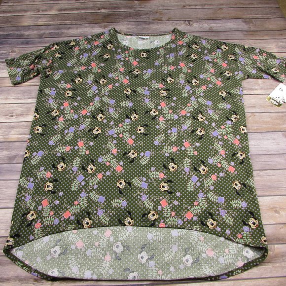 LuLaRoe Disney Minnie Mouse Floral Irma Tunic XL - Picture 8 of 8